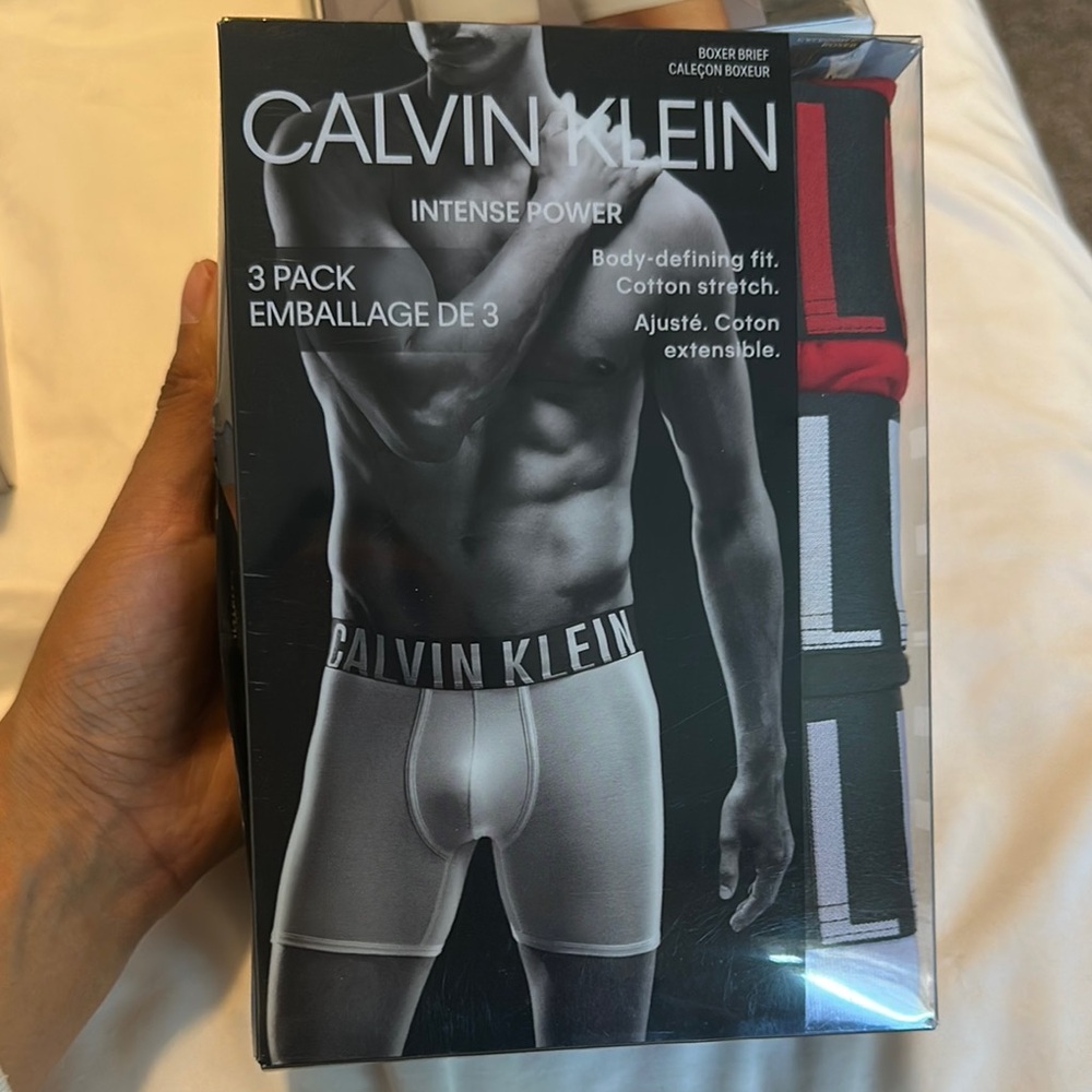 Calvin Klein Men's Boxer Briefs 3-Pack - Black, Red, Gray